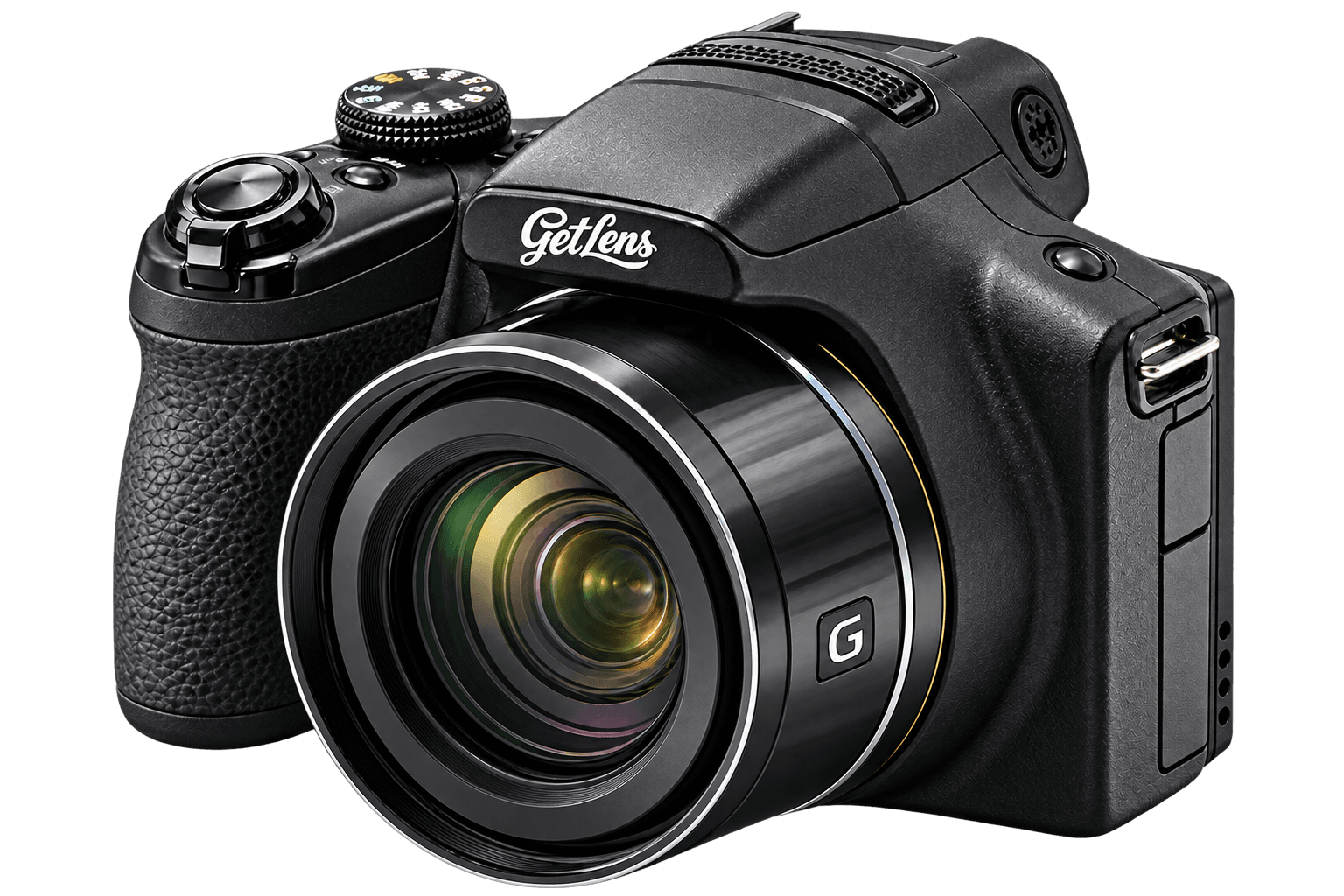 Фотоаппарат с логотипом GetLens